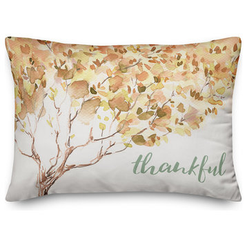 Thankful Fall Tree 14"x20" Throw Pillow