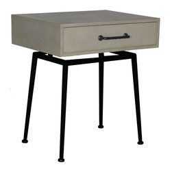 Fifties Bedside Table with Drawer - Side Tables And End Tables