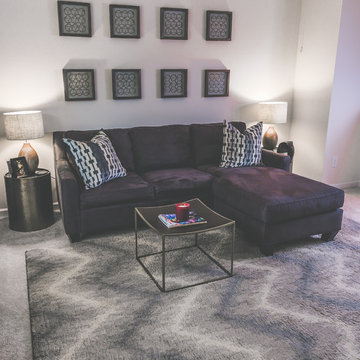Gray Transitional Loft for a Sophisticated Gamer