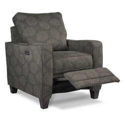Makenna Duo Reclining Chair and a Half by La-Z-Boy shown in Fog - Products
