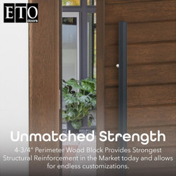 FORTIS - EXTERIOR GRADE FIBERGLASS DOOR MULTI HORIZONTAL PLANK WITH HORIZONTAL T - Interior Doors