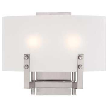 Westinghouse 6369600 Enzo James 2 Light 11" Tall Wall Sconce - Brushed Nickel