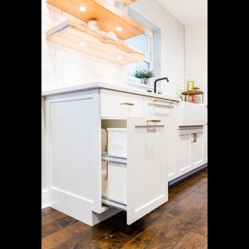 Renowned Custom Kitchen Cabinetry With Trash Pull