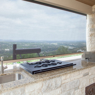 Built in all masonry smoker and grill- 2014 Parade Home in Willie Nelson's Tierr