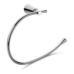 Maykke - Soma Bathroom Towel Ring, Polished Chrome - Towel Rings