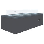 Sunset West - Black Granite Rectangular Fire Table - Extend your outdoor entertaining well into the evening with Sunset West contemporary fire tables. A natural Absolute Granite top sits atop a graphite aluminum cabinet on our Granite Fire Tables.