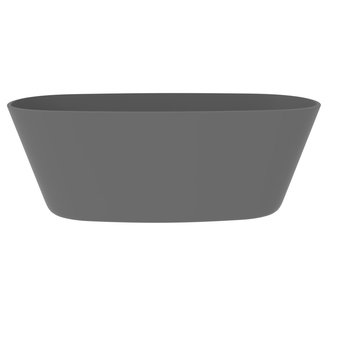 Hermosa Solid Surface Freestanding Tub, Gray