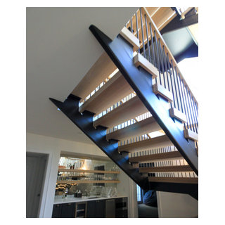 96_Dramatic cantilevered no-riser staircase, Bethesda, MD 20814 ...