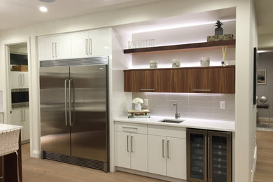 Inspiration for a contemporary home design remodel in Edmonton