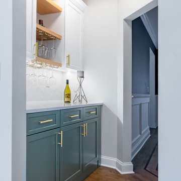 Two Tone Modern Kitchen and Half Bath in Towaco
