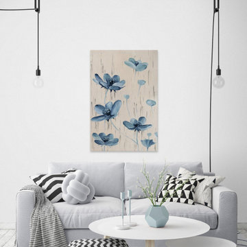 "Floating Flowers" Painting Print on Wrapped Canvas