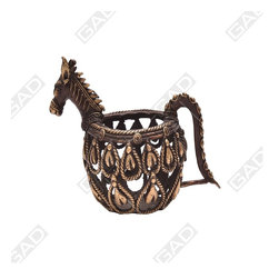 DHOKRA HORSE TORSO PEN STAND - Decorative Accessories