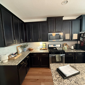 Austin Kitchen Remodel Near East Riverside with Custom Hood & Ceiling-Height Cab