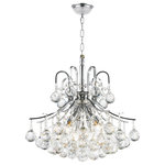 Crystal Lighting Palace - French Empire 6-Light Chrome Finish Crystal Regal Mini Chandelier - This stunning 6-light Crystal Chandelier only uses the best quality material and workmanship ensuring a beautiful heirloom quality piece. Featuring a radiant chrome finish and finely cut premium grade crystals with a lead content of 30%, this elegant chandelier will give any room sparkle and glamour.