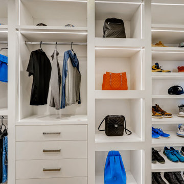 Bright Lights Modern Closet