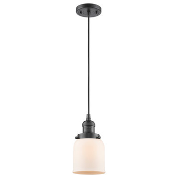 Innovations Lighting 201C Small Bell Small Bell 5"W Mini Pendant - Oiled Rubbed