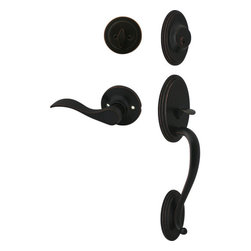 Cosmas - Cosmas 300 Series Oil Rubbed Bronze Handleset With 80 Series Lever - Door Entry Sets