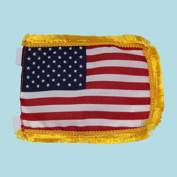 US Flag Cotton Gold Fringe 4 1/2"H |