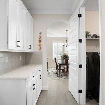 Cascading Platforms with Clean White Theme, Kitchen Upgrade in Los Angeles CA