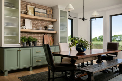 Inspiration for a transitional dining room remodel in Kansas City