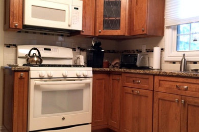 Photo of a small transitional kitchen in New York.