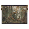 Morning in Pinewood Italian Wall Hanging Tapestry