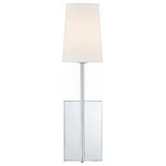 Crystorama - Crystorama LEN-251-CH 1 Light Wall Mount in Polished Chrome with Silk - Lena embodies a simple minimalist silhouette that is sleek and modern. Clean lines and an unadorned design bring a timeless appeal to any interior space.