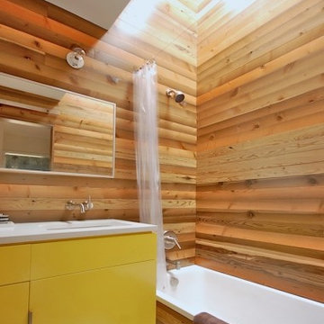 Japanese Bath House Inspired Bathroom