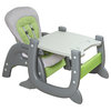 Badger Basket Co Envee II Baby High Chair, Playtable Conversion, Gray and Green
