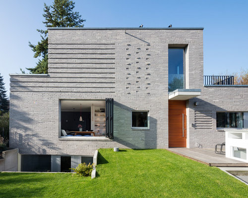 Moderne Häuser mit Steinfassade Ideen, Design & Bilder | Houzz