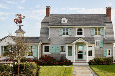 Beach style exterior home photo in Boston