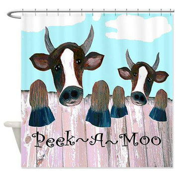 Peek-A-Moo Shower Curtain