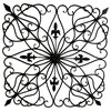 Karina Tuscan 28" Square Indoor Outdoor Wrought Iron Wall Grille Plaque