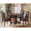 Sunset Trading Bellagio 48" 5-Piece Wood Dining/Poker Table Set in Brown Cherry