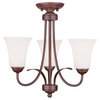 Livex Lighting 6473 Ridgedale 16.5 Inch Tall Up Lighting 1 Tier Chandelier with