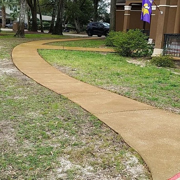 Concrete staining -front porch and sidewalks