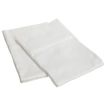300-Thread Count Egyptian Cotton 2-Piece King Pillowcase Set, White