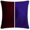 Reversible Cover Throw Pillow, 2 Piece, Mauve Purple, 22x22, Down Feather