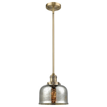 Innovations 1-LT Large Bell 8" Mini Pendant - Brushed Brass
