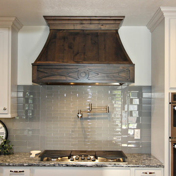 White Painted Kitchen Cabinets with Knotty Alder, Twin Falls ID