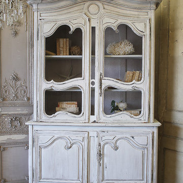 Antique Painted Two-Piece Buffet Deux-Corps