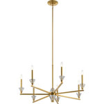 Kichler Lighting - Kichler Lighting 52002FXG Calyssa - Seven Light Large Chandelier - Crystal is a bit of a chameleon material: it can aCalyssa Seven Light  Fox Gold *UL Approved: YES Energy Star Qualified: YES ADA Certified: n/a  *Number of Lights: Lamp: 7-*Wattage:60w B bulb(s) *Bulb Included:No *Bulb Type:B *Finish Type:Fox Gold