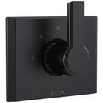 Delta - Delta Pivotal 3-Setting 2-Port Diverter Trim, Matte Black, T11899-BL - The confident slant of the Pivotal Bath Collection makes it a striking addition to a bathroom�s contemporary geometry for a look that makes a statement. This two-port, three-setting diverter trim allows for two individual and one shared position for use of your shower components. Matte Black makes a statement in your space, cultivating a sophisticated air and coordinating flawlessly with most other fixtures and accents. With bright tones, Matte Black is undeniably modern with a strong contrast, but it can complement traditional or transitional spaces just as well when paired against warm nuetrals for a rustic feel akin to cast iron.