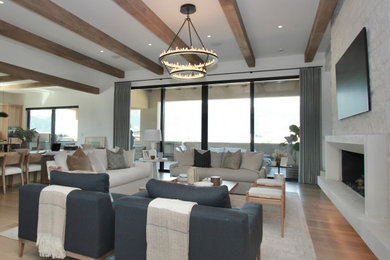 Inspiration for a transitional living room remodel in Denver