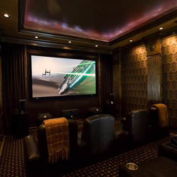 Home Theater in Westlake Hills- upgraded with JBL Synthesis