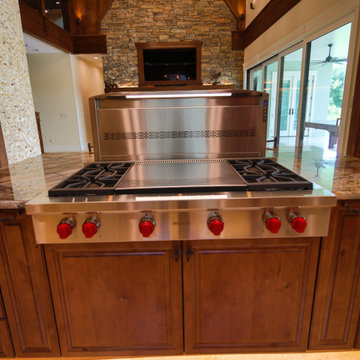 Wolf Cooktop with Downdraft venting