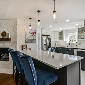 Kitchen Remodeling Houston, Texas 77077 with Fireplace
