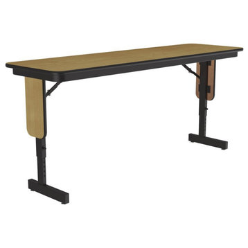 Adjustable Height 3/4" High Pressure Folding Seminar Table in Fusion Maple