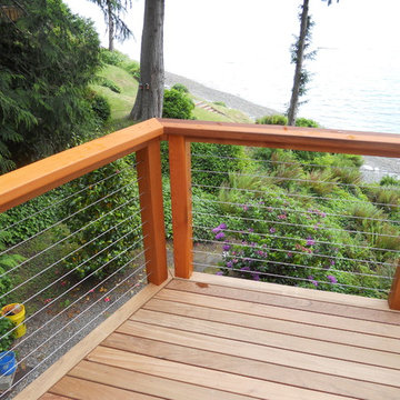 Ipe' deck and cedar cable railing system