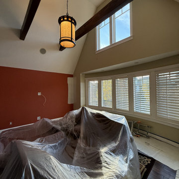 Living Room During Wall Painting Preparation